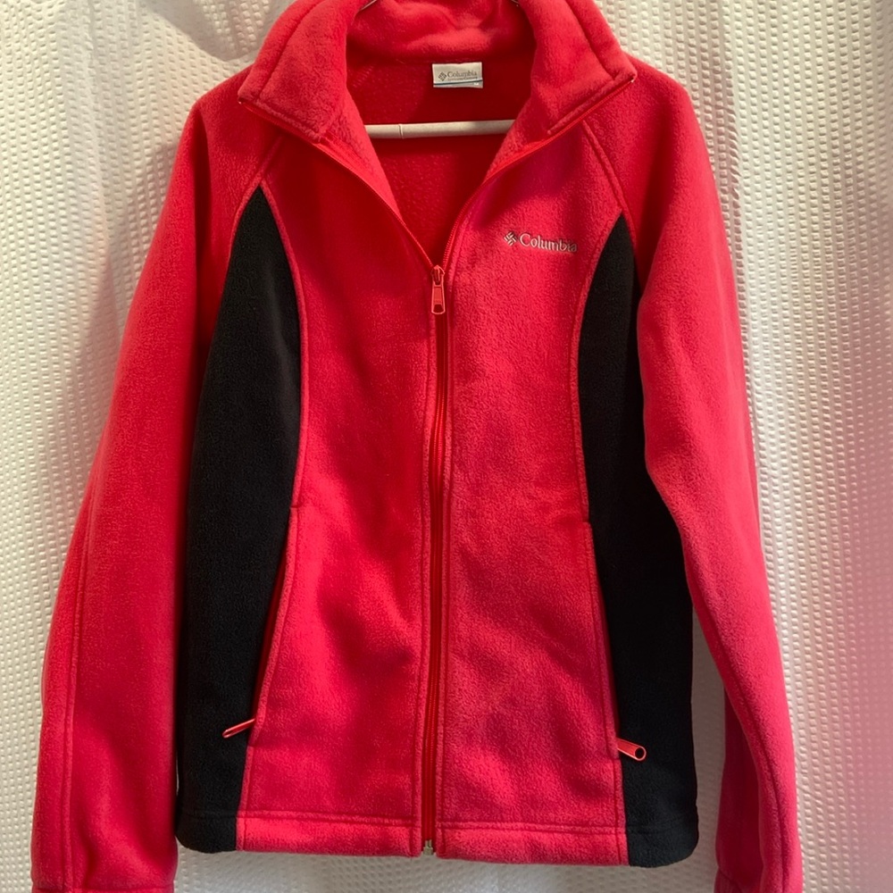 Fleece zip up jacket. Size medium. Columbia brand.